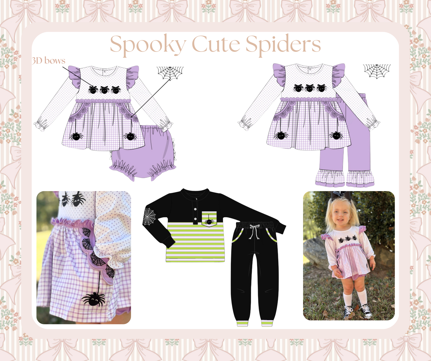 Spooky Cute Spiders: Boy Joggers Set
