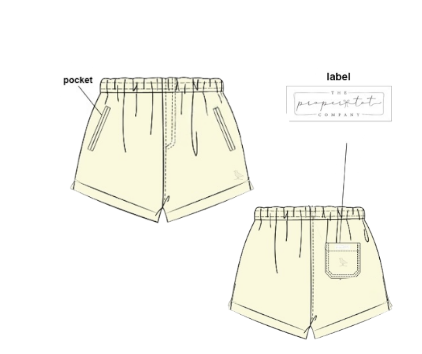 Proper Shorties - Buttercream Yellow