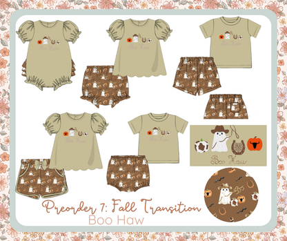 Boo Haw - Saylor’s French Knot Ghost Diaper Set