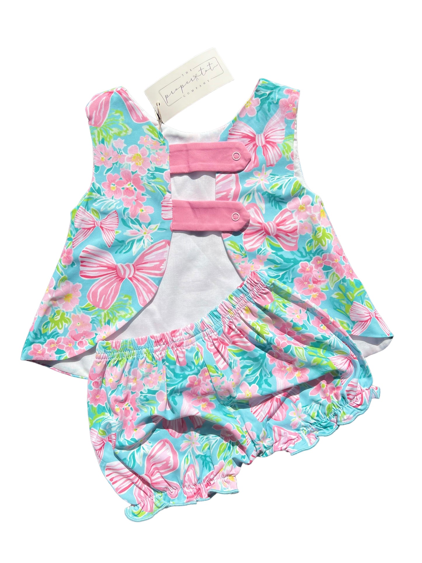 Rosie’s Tab Back Bloomer Shorts Set