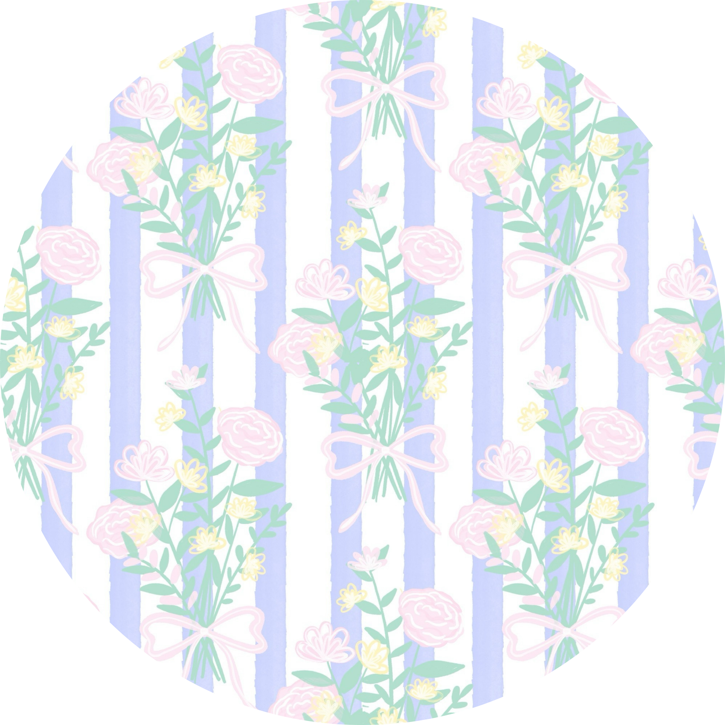 Periwinkle Petals and Stripes - Myra Lou’s Bow Bloomer Set