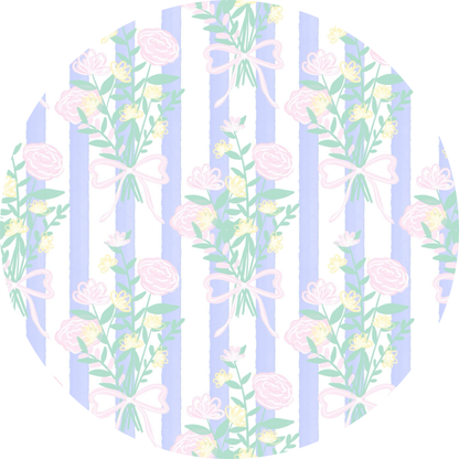 Periwinkle Petals and Stripes - Myra Lou’s Bow Bloomer Set