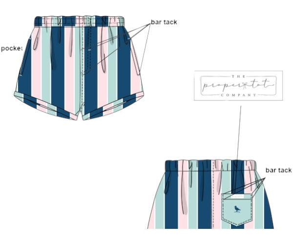 RTS - Proper Shorties - Nantucket Floral