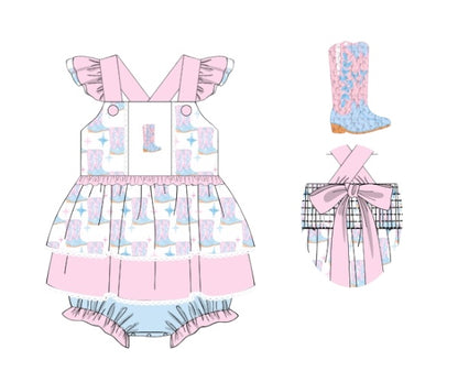Boot Scootin’ Cutie - Myra Lou’s  French Knot Diaper Bubble