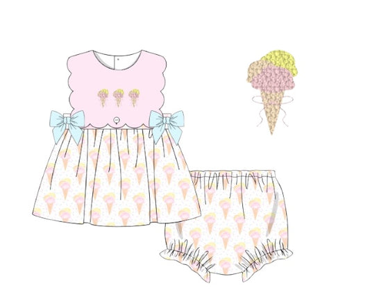 Camp's Cones - Mary Katherine's French Knot Diaper Set