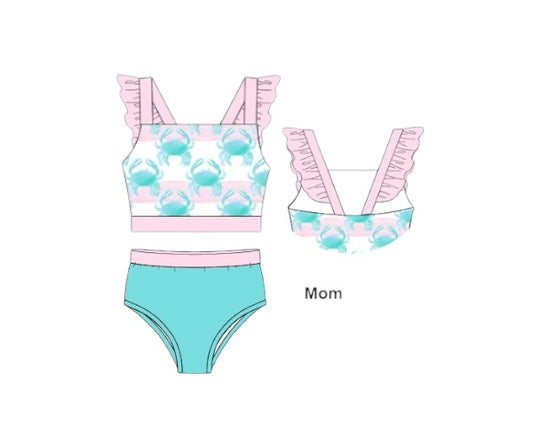 Preppy Crab Family Swim - Mom - Sonja’s 2-piece Swimsuit