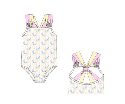 RTS - Lemon Bliss -Blaire’s 1 Piece Girl  Swim