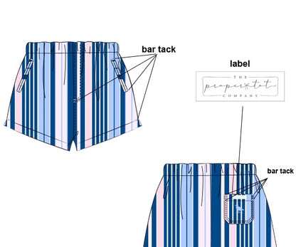 Proper Prep Shorties - Naples Stripes