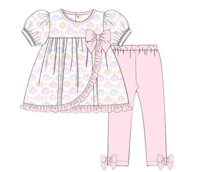 RTS - Proper Pumpkin Patch - Shirley’s Ruffles Leggings Set