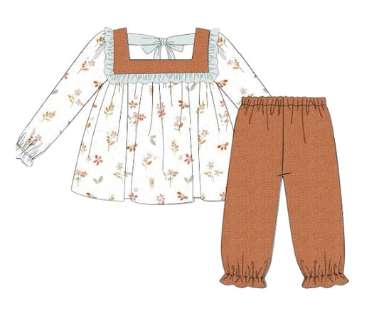 Autumn Hues- Girls Tunic and  Pant Set