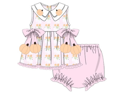 RTS - Pumpkins and Ghosts - Presley’s Appliquéd Diaper Set