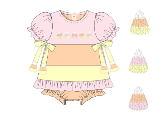 French Knot Candy Corn Colorblock - Penni’s Skirted Bubble