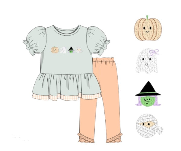Halloween Friends - Penni’s Puff Sleeve Ruffle Leggings Set