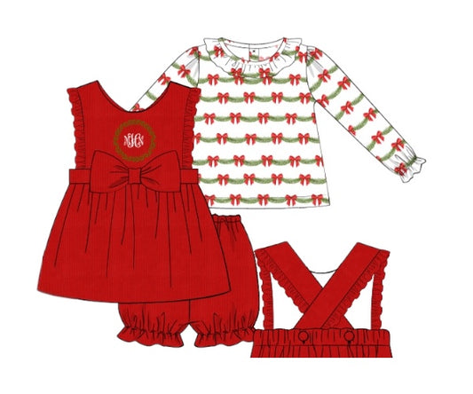Preppy Christmas Garland - Dana’s Bloomer Set