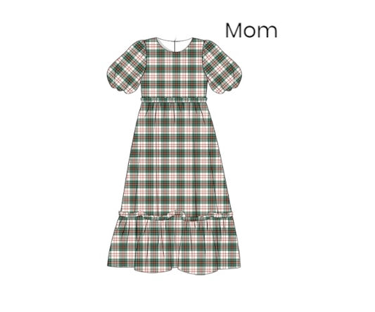 Classic Family Christmas- Plaid Dress - MOM
