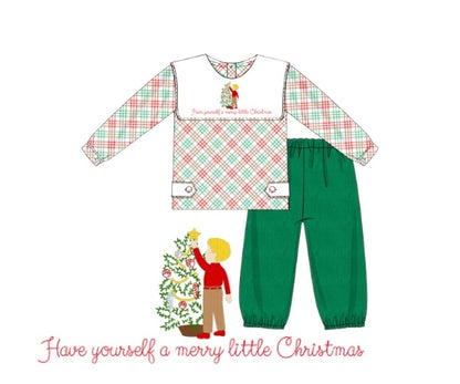 Have Yourself A Merry Little Christmas PO16: Boy’s Pant Set