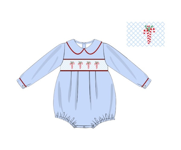 Candy Cane Lane PO16: Boy’s Smocked Bubble
