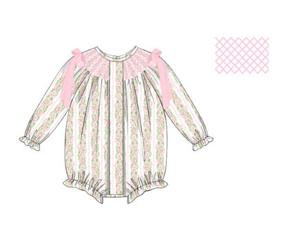 Sweet Mint Garland - Ginny’s Smocked Pleated Bishop Bubble