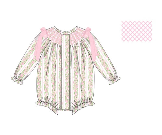 Sweet Mint Garland - Ginny’s Smocked Pleated Bishop Bubble