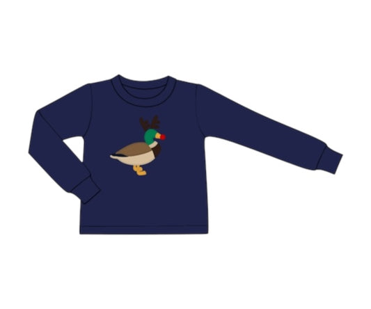 Red Nose Mallard - Saylor’s Appliquéd Long Sleeve Tee