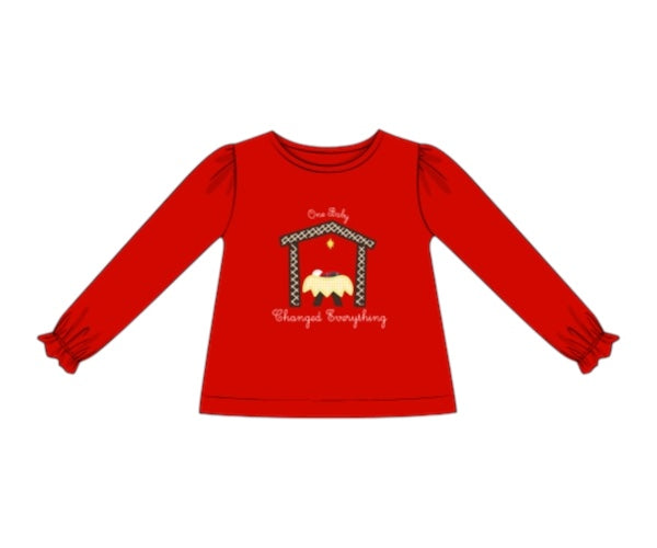 One Baby Changed Everything - Saylor’s Appliqué Long Sleeve Tee- Girl