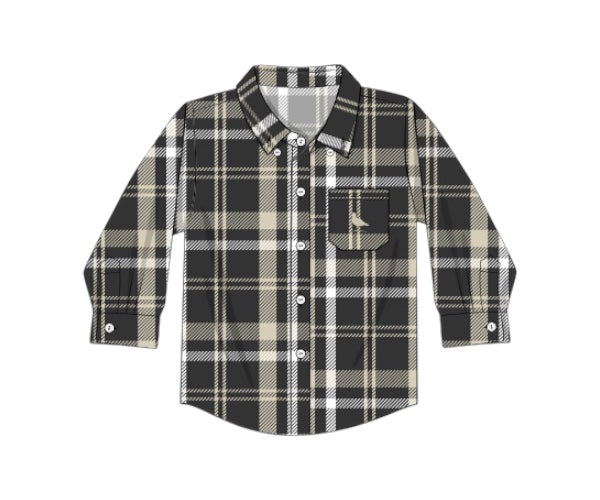 Midnight Clause - Proper Button Up Plaid Shirt