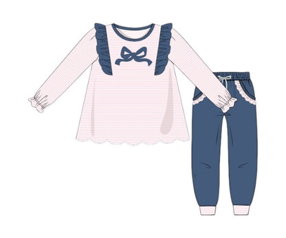 Dinos and Bows- Sarah Helen’s Flutter Tunic and Leggings Set