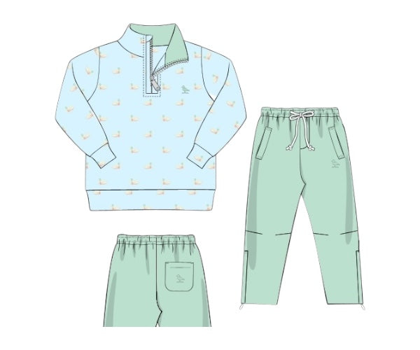Mallard Meadows - Hayden’s Quarter Zip and Proper Joggers Set (Blue)