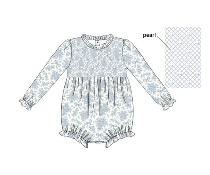 The Pearlwood Collection - Henrietta’s Geo & Pearl Smocked Bubble