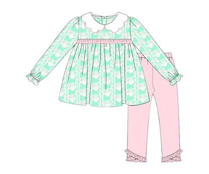 Snow Globes and Bows - Presley’s Ruffle Leggings Set