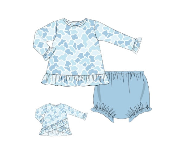 Coastal Camo - Sadie’s Diaper Set - Girl