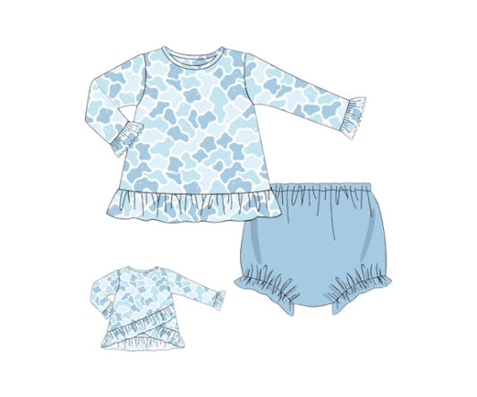 Coastal Camo - Sadie’s Diaper Set - Girl