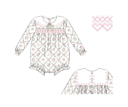 Clover and Blooms - Presley’s Embroidered Collar Bubble