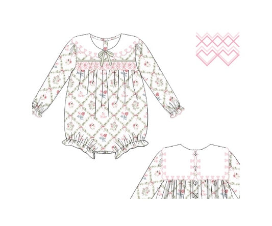 Clover and Blooms - Presley’s Embroidered Collar Bubble