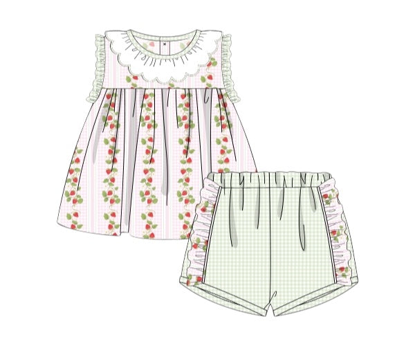 Strawberry Dreams - Presley Shorts Set