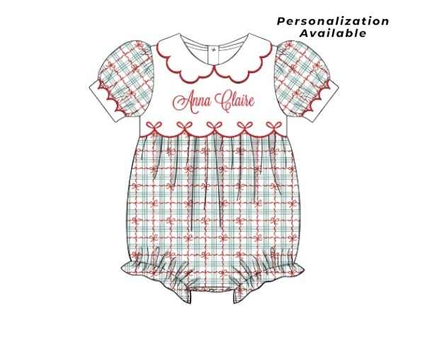 Wrapped in Bows: Custom Name Girl Bubble