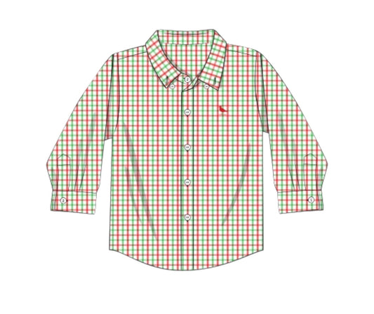 Yuletide Charm: Boy Button-down