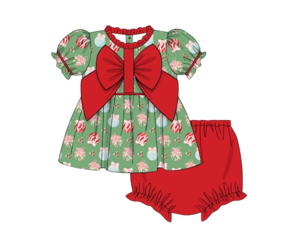 Festive Finery: Girl Diaper Set