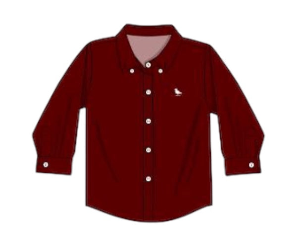 Hollyberry Velvet: Boy Button-Down