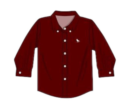 Hollyberry Velvet: Boy Button-Down