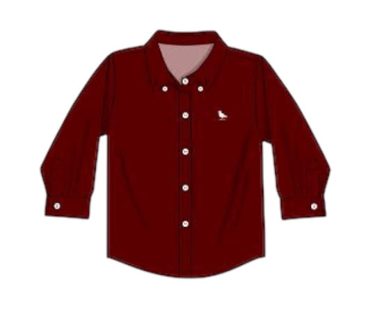 Hollyberry Velvet: Boy Button-Down