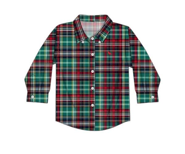 Tartan Tidings: Boy Button-down