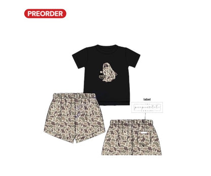 Camo Boo:  Boy’s Shorties Set