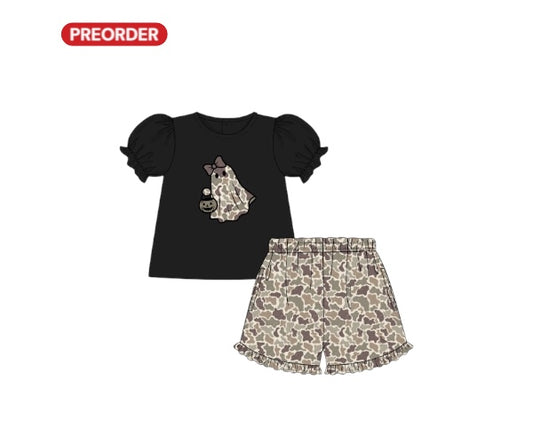 Camo Boo -  Girl’s Shorts Set
