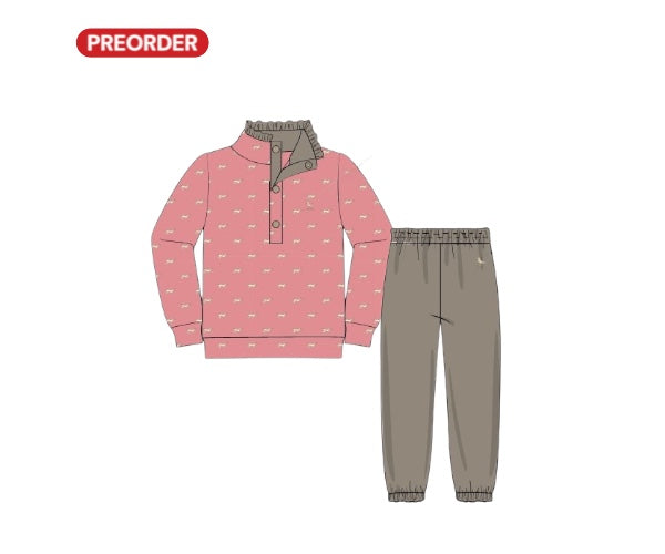 Proper Pointers: Charleston Pullover Jogger Set - Girl