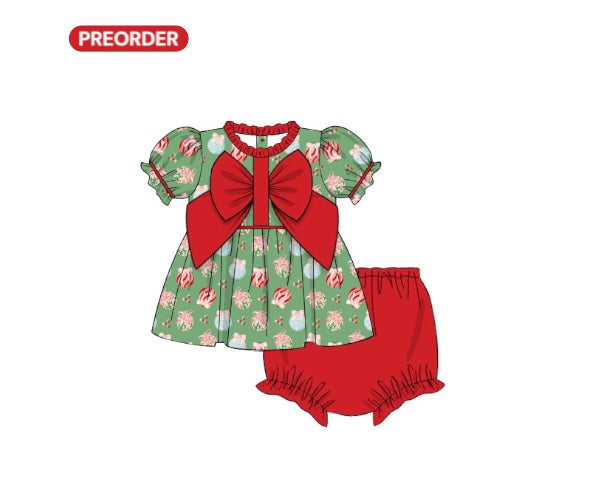 Festive Finery: Girl Diaper Set