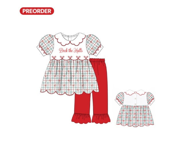 Wrapped in Bows: Custom Name Girl Pants Set