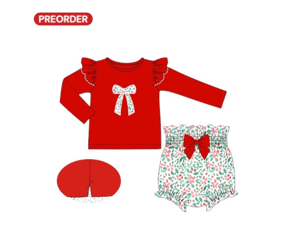 Joyful Floral PO16: Girl’s Diaper Set
