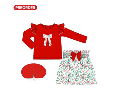 Joyful Floral PO16: Girl’s Skort Set
