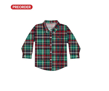 Tartan Tidings: Boy Button-down